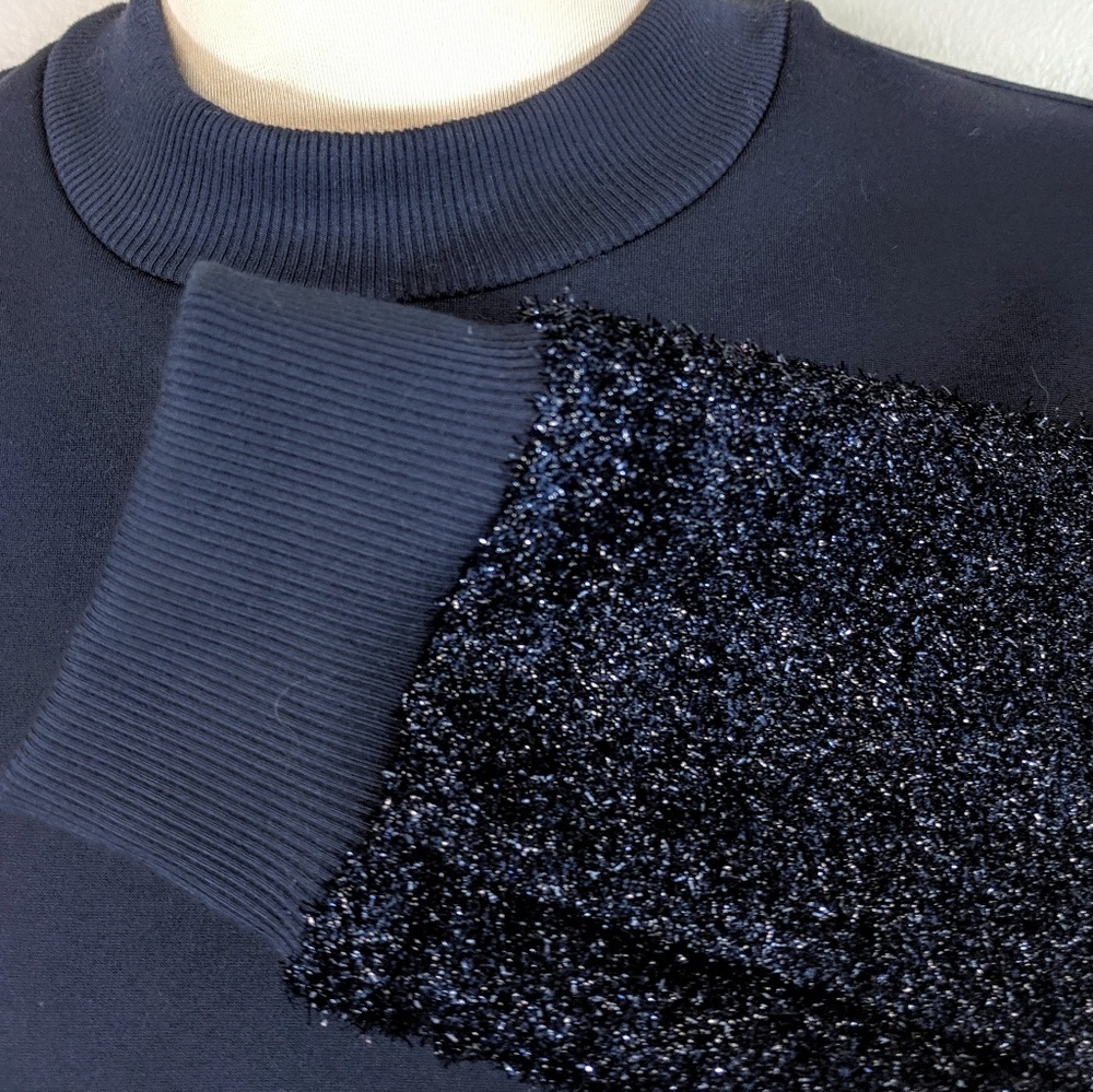 $695 Tory Burch Lurex Stretch Sweater Glam Luxury - Picture 2 of 8